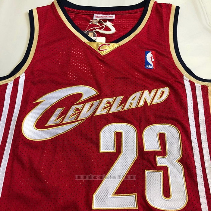 Camiseta Cleveland Cavaliers LeBron James #23 Mitchell & Ness 2003-04 Rojo